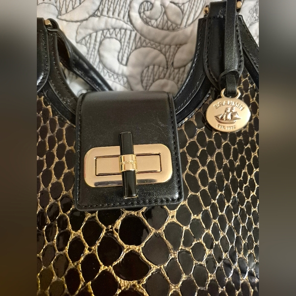 Brahmin Black and Gold Adrian Satchal - Picture 3 of 7